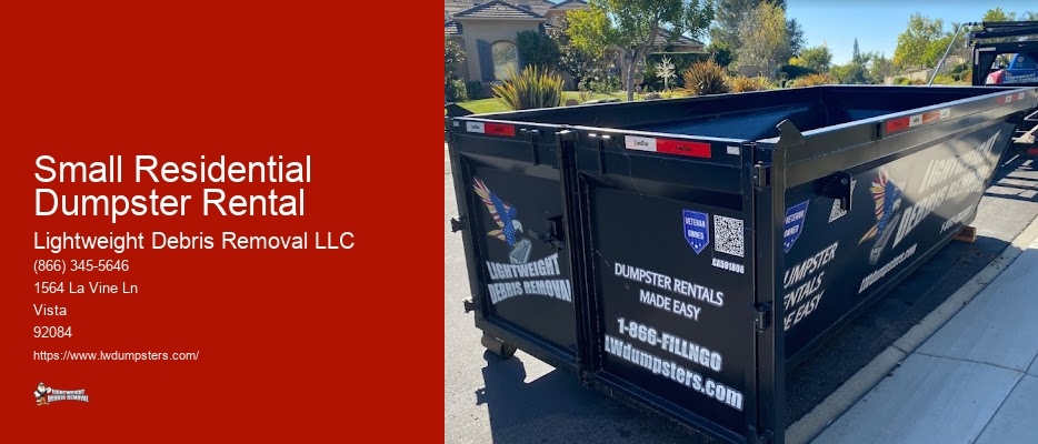 Small Residential Dumpster Rental